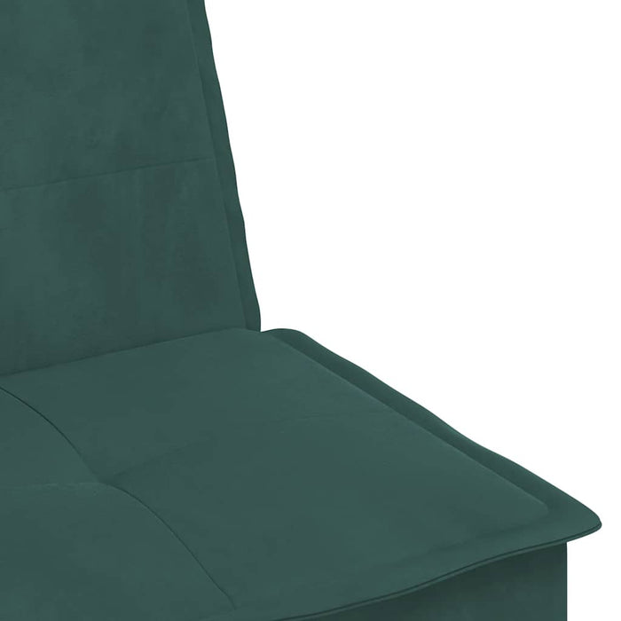 Divano Letto a L Verde Scuro 255x140x70 cm in Velluto 3157262