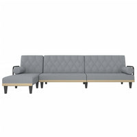 Divano Letto a L Grigio Chiaro 260x140x70 cm in Tessutocod mxl 117973