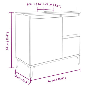 Set di Mobili da Bagno 3 pz Bianco in Legno Multistrato 3185543