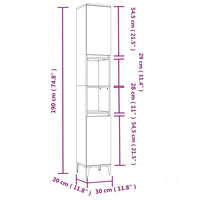 Set di Mobili da Bagno 3 pz Bianco in Legno Multistrato 3185543