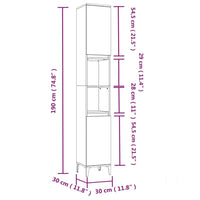 Set di Mobili da Bagno 3 pz Nero in Legno Multistrato 3185544