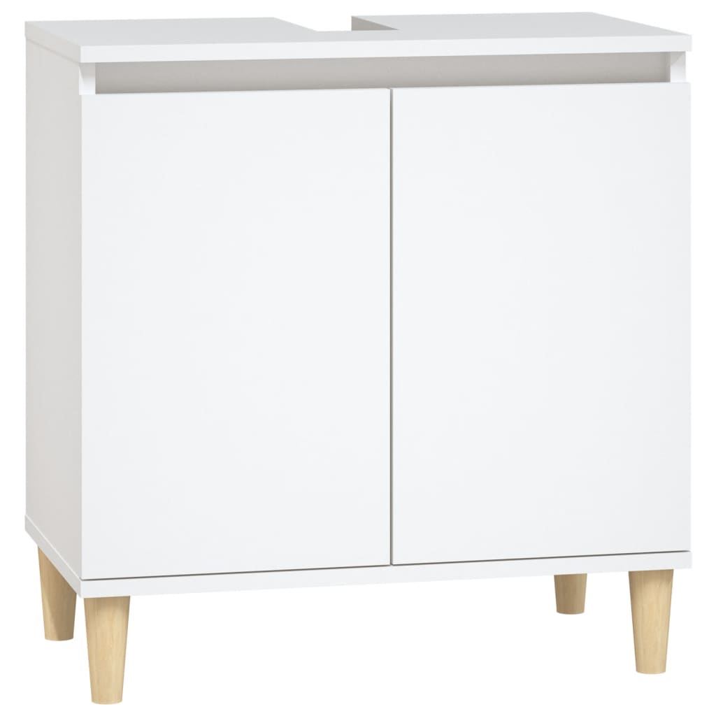 Set Mobili da Bagno 3 pz Bianco in Legno Multistrato 3185581