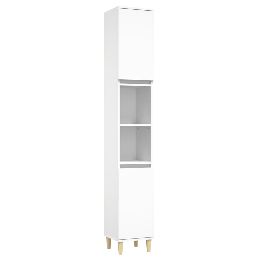 Set Mobili da Bagno 3 pz Bianco in Legno Multistrato 3185581