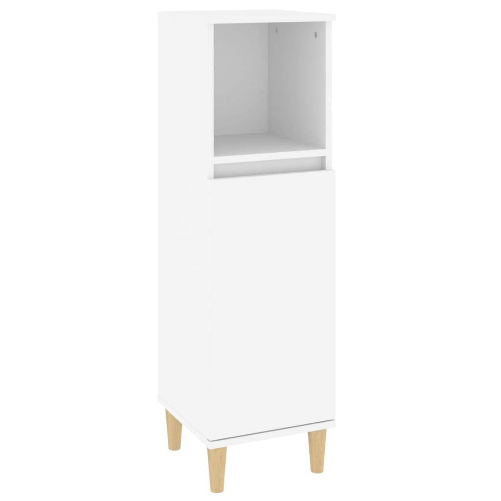 Set Mobili da Bagno 3 pz Bianco in Legno Multistrato 3185581