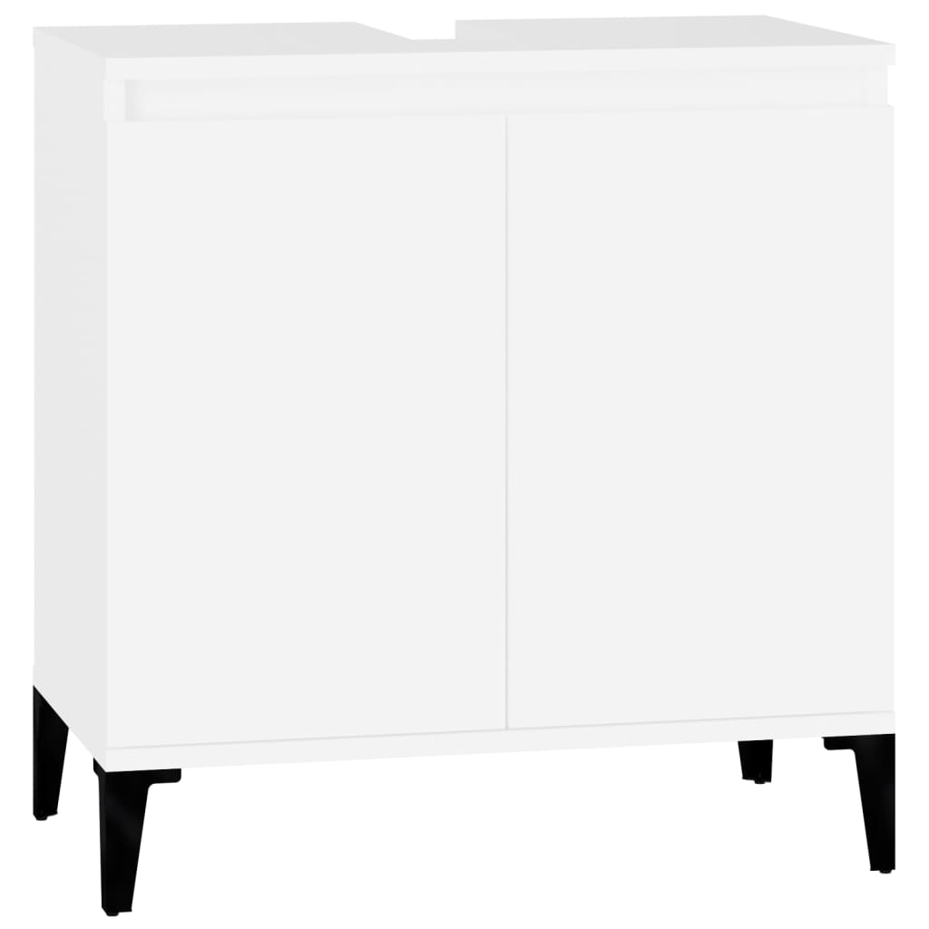 Set Mobili da Bagno 3 pz Bianco in Legno Multistrato 3185589