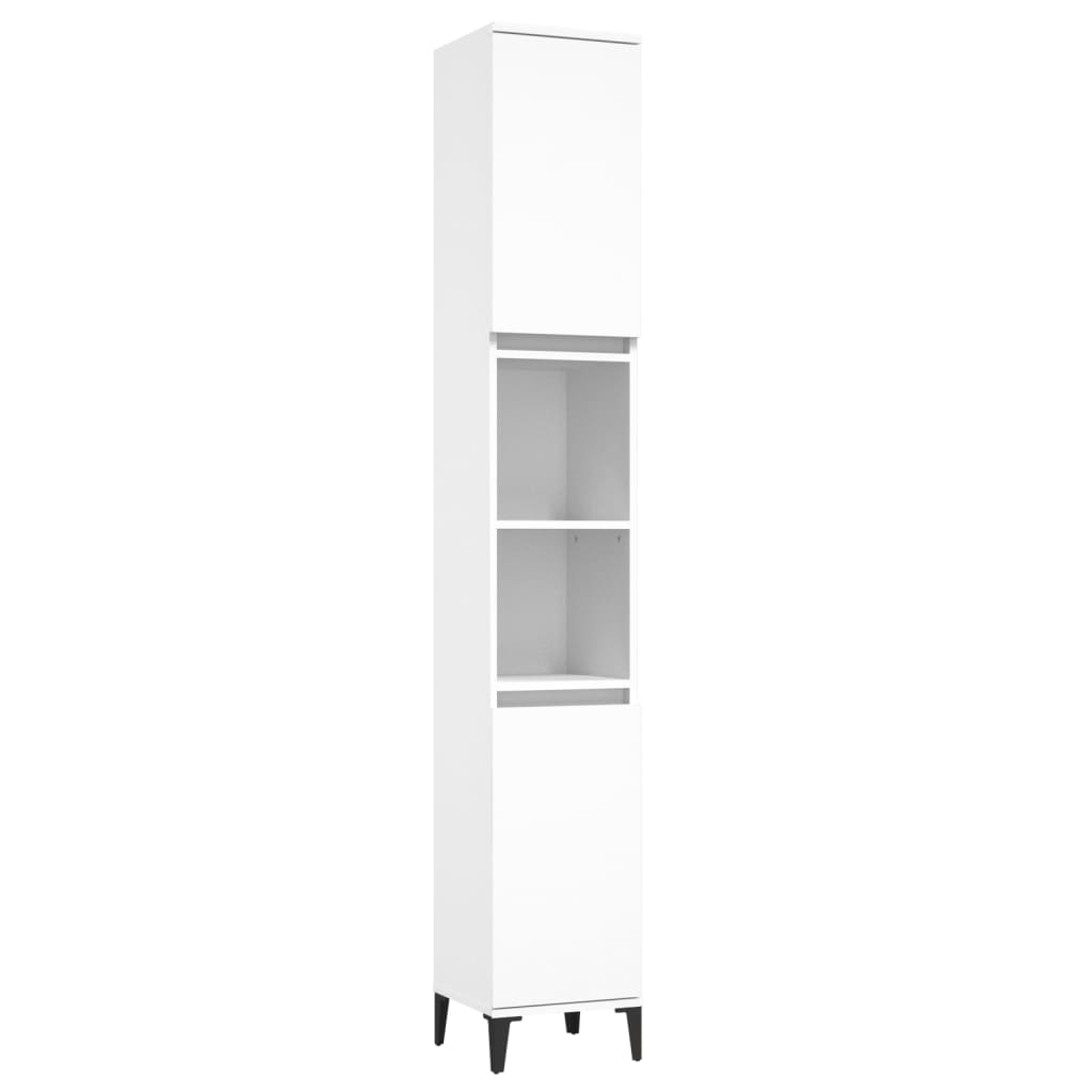 Set Mobili da Bagno 3 pz Bianco in Legno Multistrato 3185589