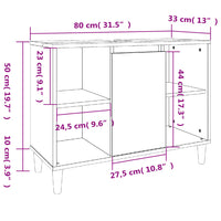 Set Mobili da Bagno 3 pz Rovere Fumo in Legno Multistrato 3185618