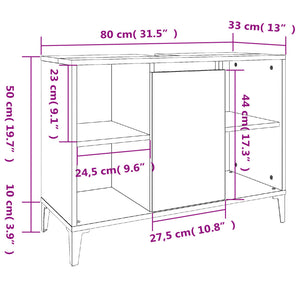 Set Mobili da Bagno 3 pz Nero in Legno Multistrato 3185622