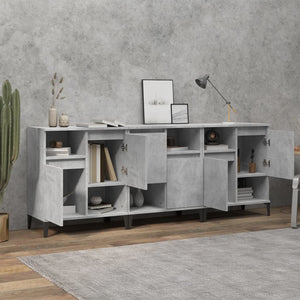 Credenze 3pz Grigio Cemento 60x35x70 cm in Legno Multistratocod mxl 77551