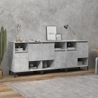 Credenze 3pz Grigio Cemento 60x35x70 cm in Legno Multistrato 3185747