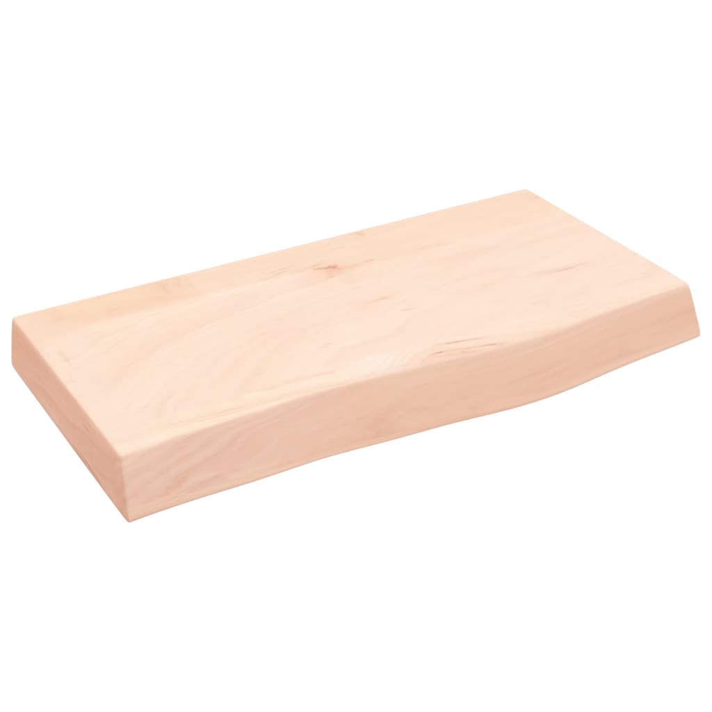 Piano Bagno 60x30x(2-6) cm in Legno Massello Non Trattato 3156007