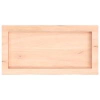 Piano Bagno 60x30x(2-6) cm in Legno Massello Non Trattato 3156007