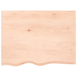 Piano Bagno 80x60x2 cm in Legno Massello Non Trattatocod mxl 98443