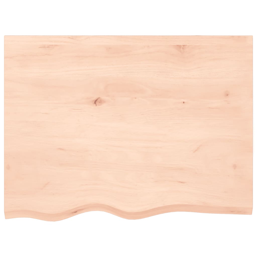 Piano Bagno 80x60x4 cm in Legno Massello Non Trattato 3156027