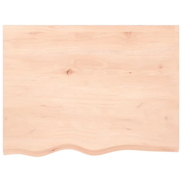 Piano Bagno 80x60x(2-6) cm in Legno Massello Non Trattato 3156028