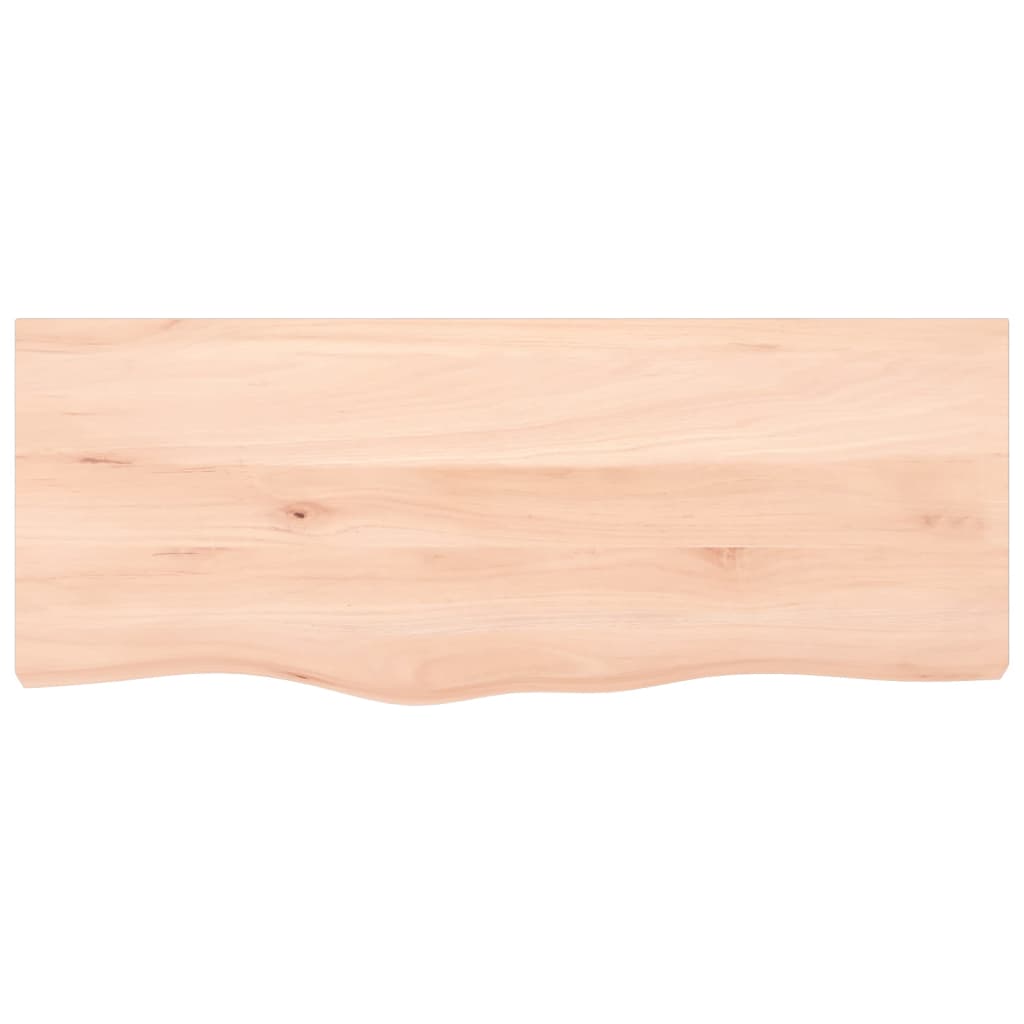 Piano Bagno 100x40x2 cm in Legno Massello Non Trattato 3156032