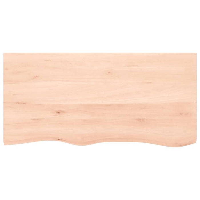 Piano Bagno 100x50x6 cm in Legno Massello Non Trattato 3156037