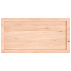 Piano Bagno 100x50x6 cm in Legno Massello Non Trattato 3156037