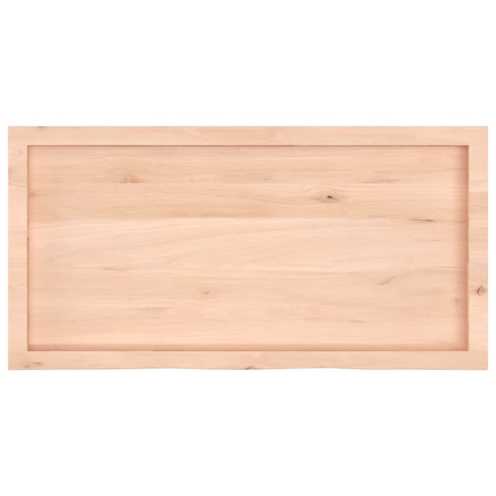 Piano Bagno 100x50x6 cm in Legno Massello Non Trattato 3156037