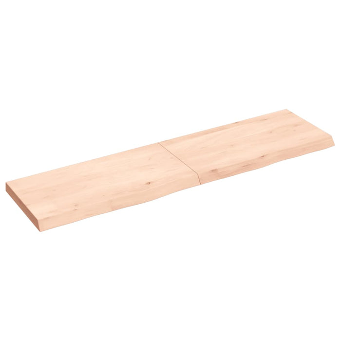 Piano Bagno 120x30x(2-4) cm in Legno Massello Non Trattato 3156041