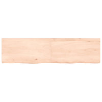 Piano Bagno 120x30x(2-4) cm in Legno Massello Non Trattato 3156041