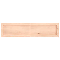 Piano Bagno 120x30x(2-4) cm in Legno Massello Non Trattato 3156041