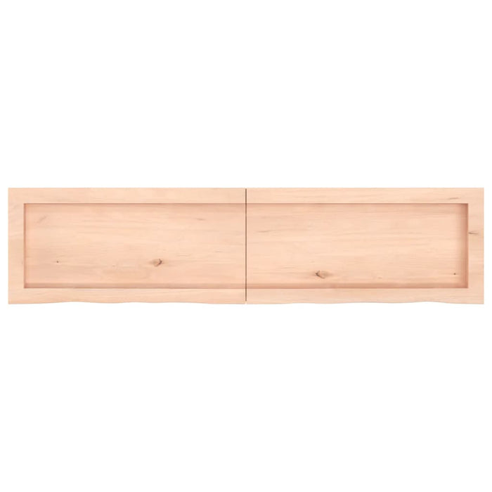 Piano Bagno 120x30x(2-4) cm in Legno Massello Non Trattato 3156041