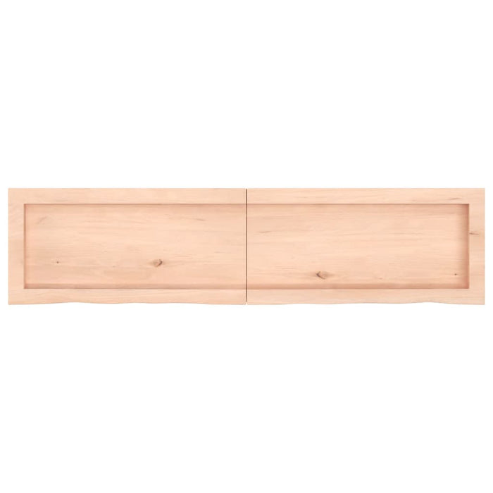 Piano Bagno 120x30x6 cm in Legno Massello Non Trattato 3156042