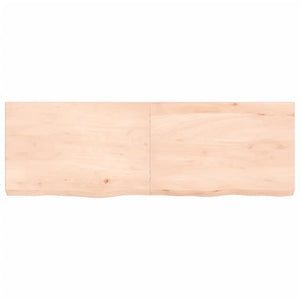 Piano Bagno 120x40x6 cm in Legno Massello Non Trattato 3156044