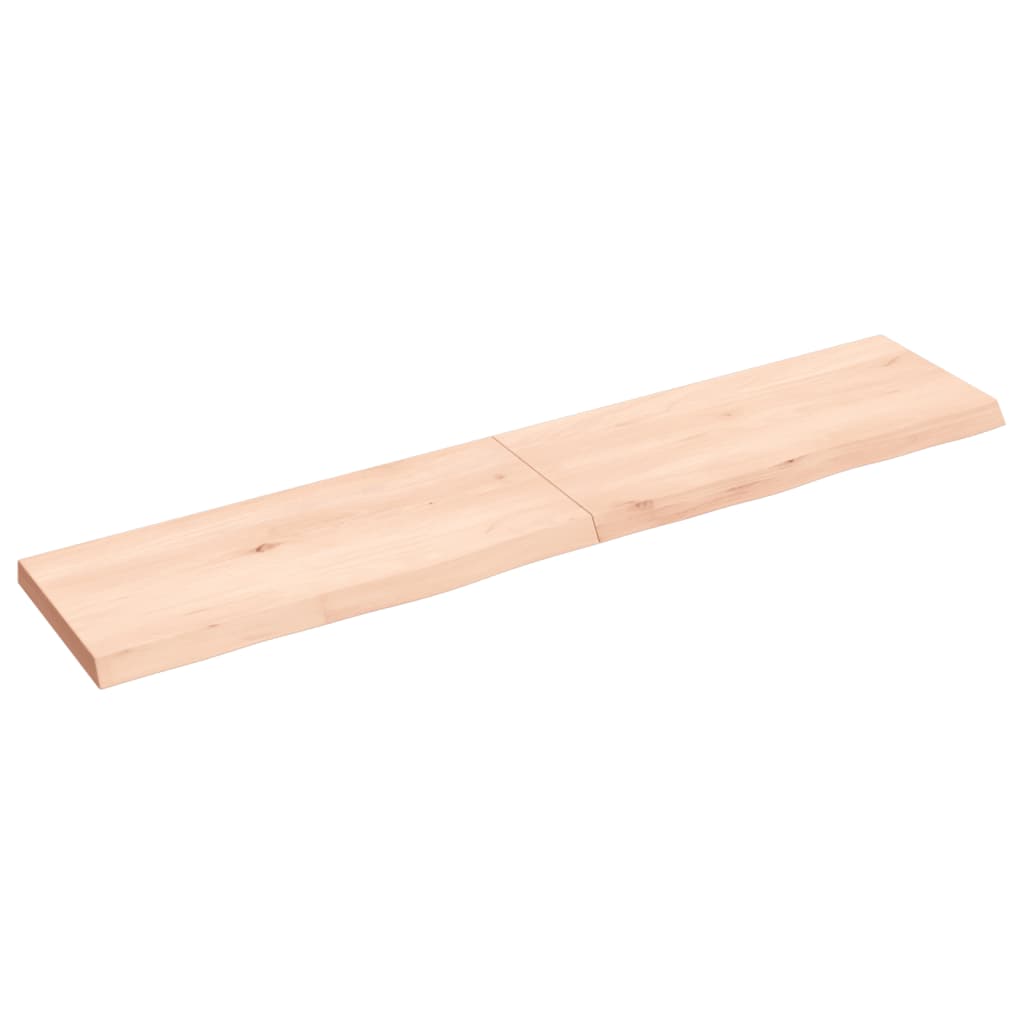 Piano Bagno 140x30x(2-4) cm in Legno Massello Non Trattato 3156049