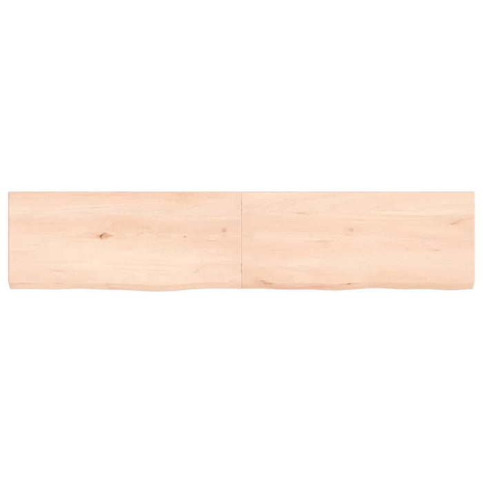 Piano Bagno 140x30x(2-4) cm in Legno Massello Non Trattato 3156049