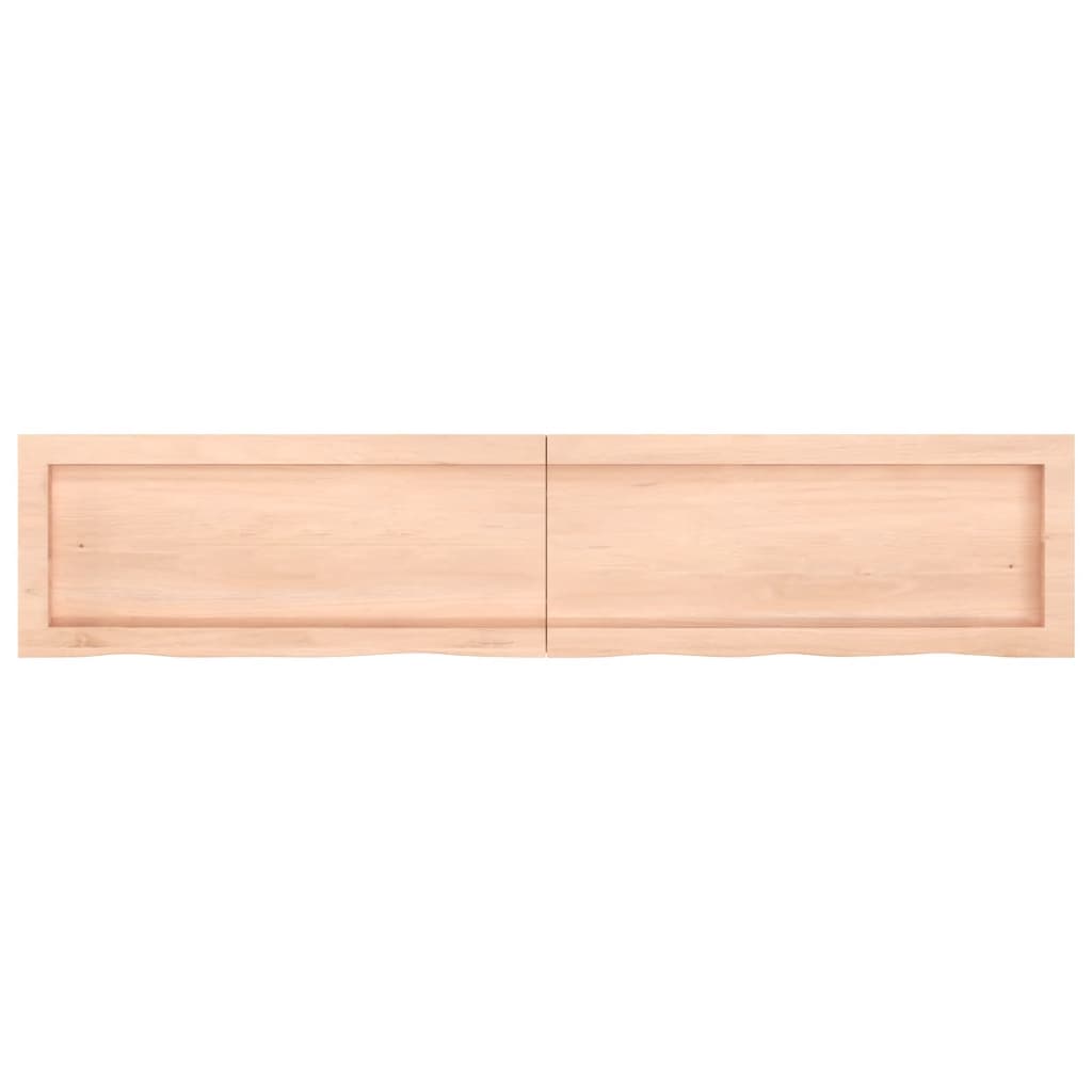 Piano Bagno 140x30x(2-4) cm in Legno Massello Non Trattato 3156049