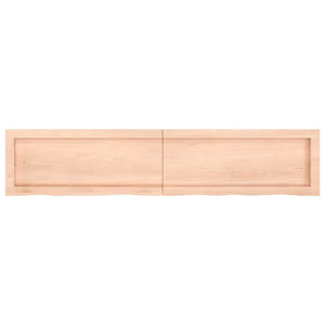 Piano Bagno 140x30x(2-4) cm in Legno Massello Non Trattato 3156049