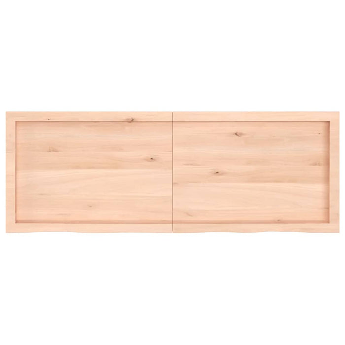 Piano Bagno 140x50x4 cm in Legno Massello Non Trattato 3156053