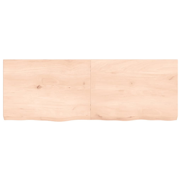 Piano Bagno 140x50x6 cm in Legno Massello Non Trattato 3156054