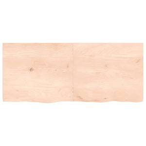 Piano Bagno 140x60x(2-4) cm in Legno Massello Non Trattato 3156055