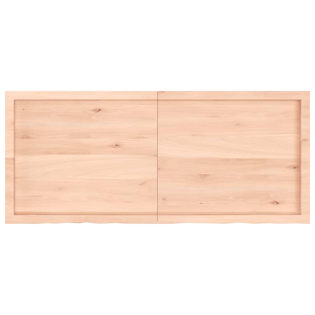 Piano Bagno 140x60x(2-4) cm in Legno Massello Non Trattato 3156055