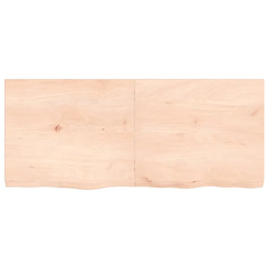 Piano Bagno 140x60x(2-6) cm in Legno Massello Non Trattato 3156056