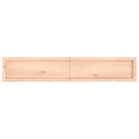 Piano Bagno 160x30x6 cm in Legno Massello Non Trattato 3156058