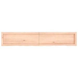 Piano Bagno 160x30x6 cm in Legno Massello Non Trattato 3156058