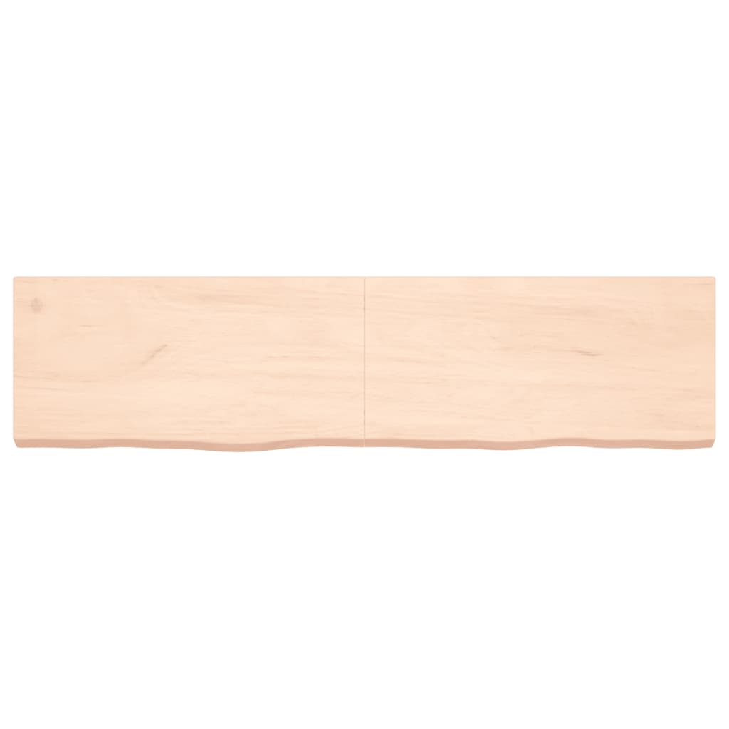 Piano Bagno 160x40x(2-6) cm in Legno Massello Non Trattato 3156060