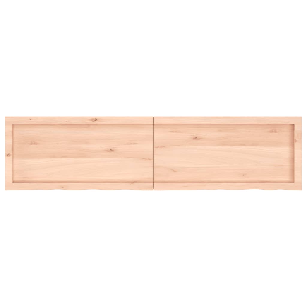 Piano Bagno 160x40x(2-6) cm in Legno Massello Non Trattato 3156060