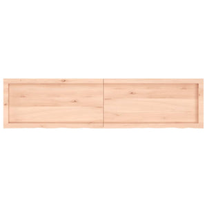 Piano Bagno 160x40x(2-6) cm in Legno Massello Non Trattato 3156060