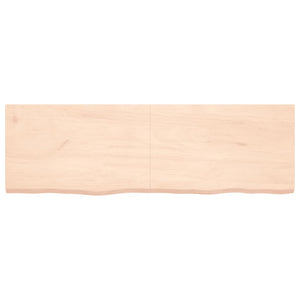 Piano Bagno 160x50x4 cm in Legno Massello Non Trattato 3156061