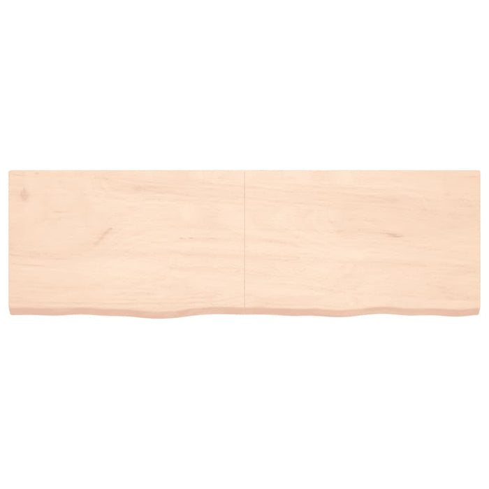 Piano Bagno 160x50x4 cm in Legno Massello Non Trattato 3156061