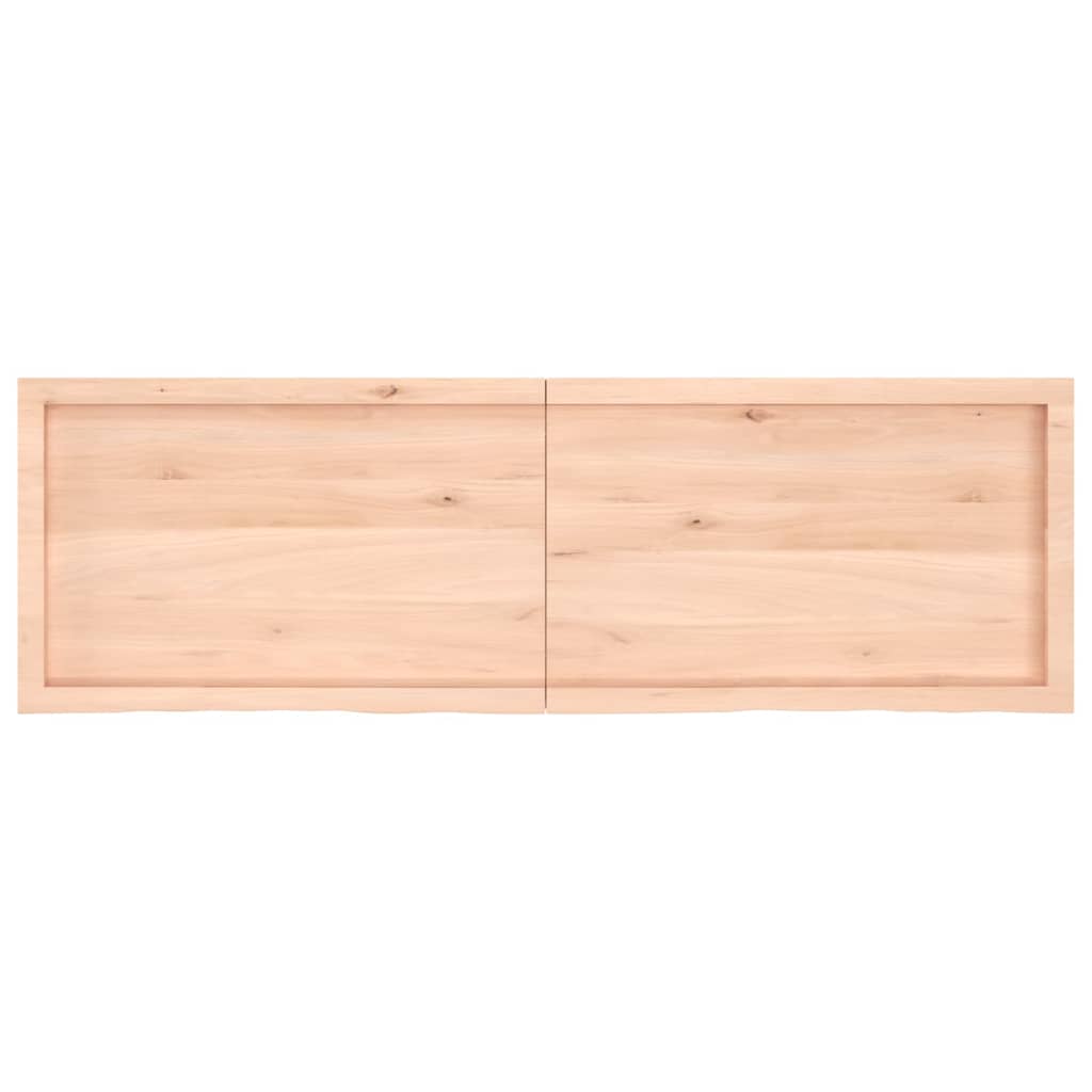 Piano Bagno 160x50x4 cm in Legno Massello Non Trattato 3156061