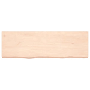 Piano Bagno 160x50x6 cm in Legno Massello Non Trattato 3156062