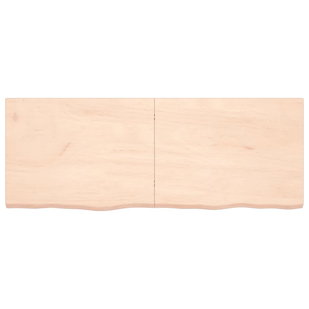 Piano Bagno 160x60x4 cm in Legno Massello Non Trattato 3156063