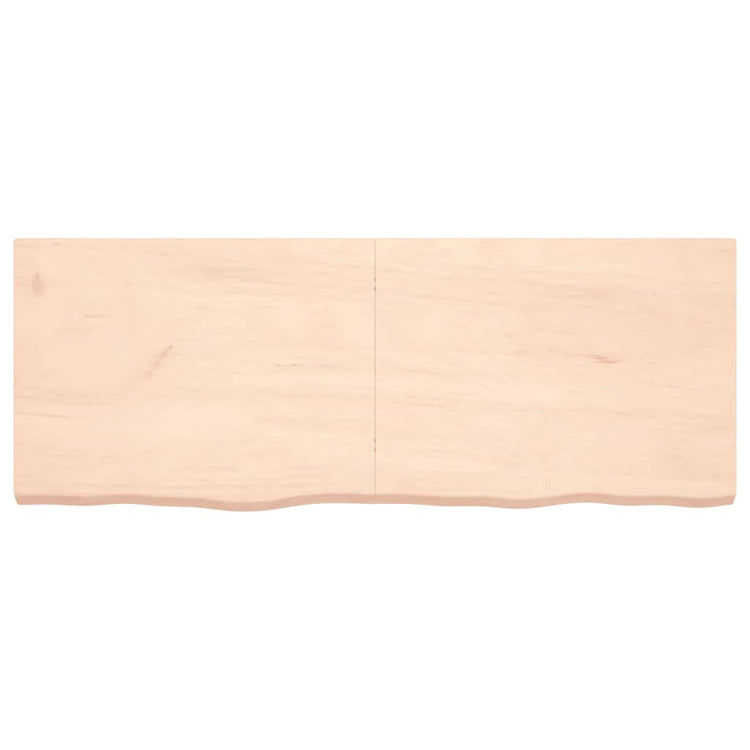 Piano Bagno 160x60x6 cm in Legno Massello Non Trattato 3156064