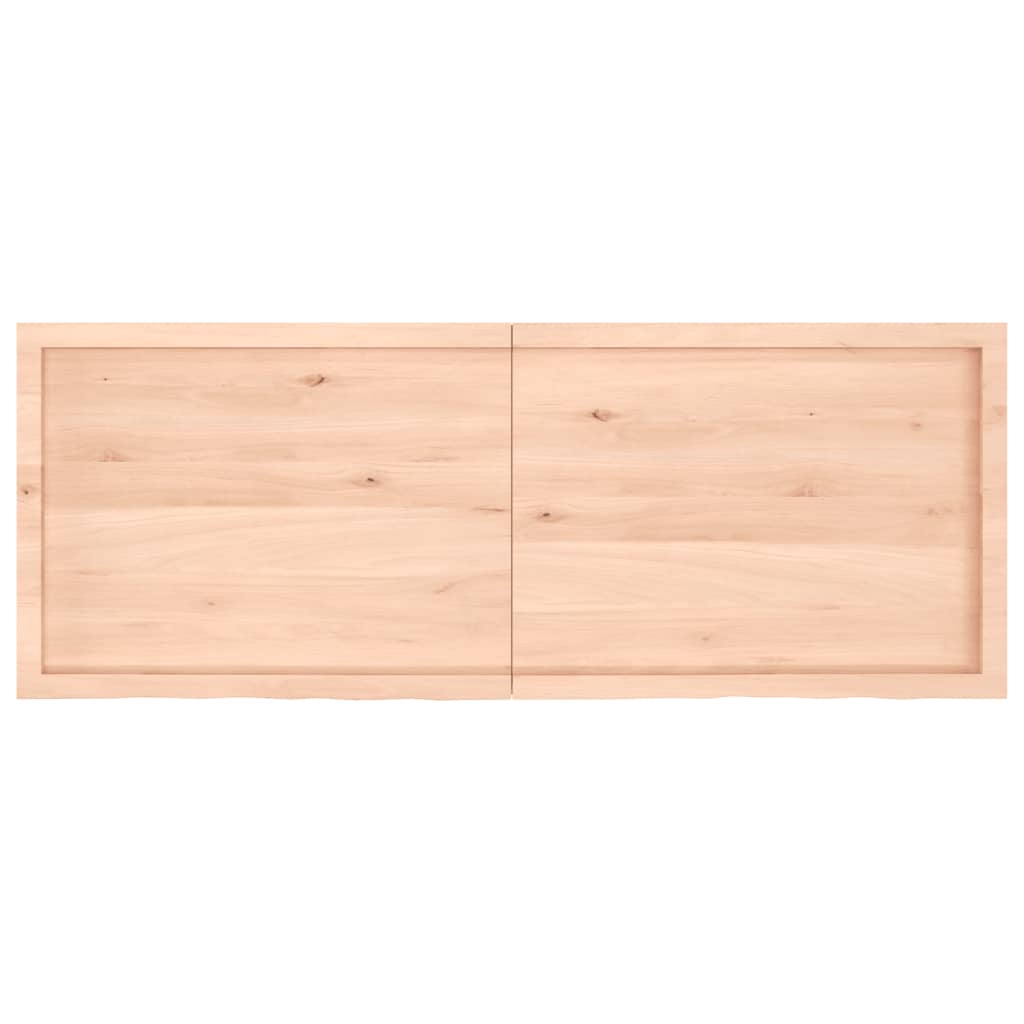 Piano Bagno 160x60x6 cm in Legno Massello Non Trattato 3156064